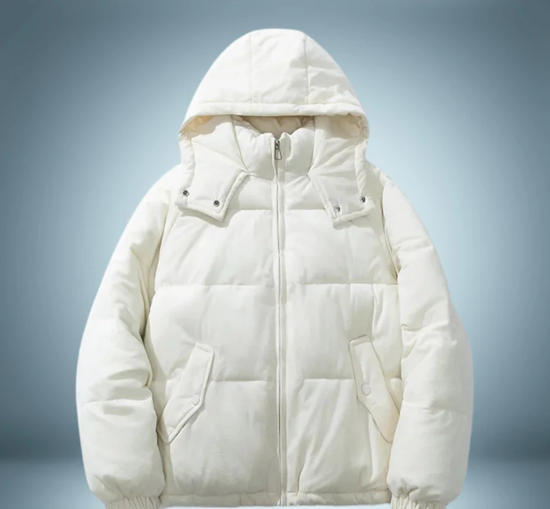 Warme Daunenjacke Kapuze Damen
