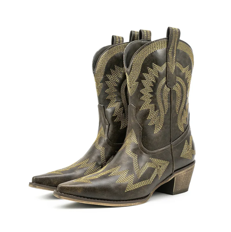 Westernstiefel Damen Leder Klassisch
