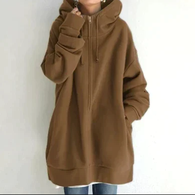 Damen Kapuzenpullover Reißverschluss Modern Style