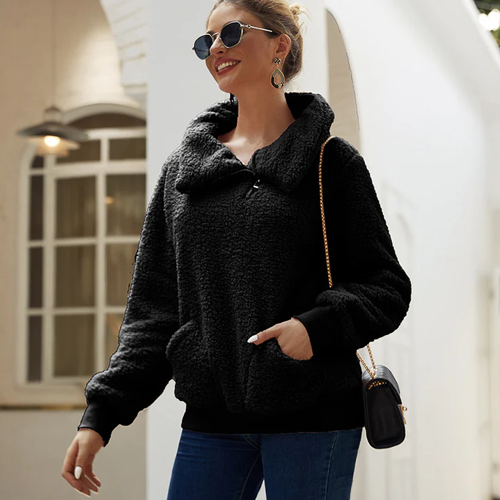 Weicher Damen Pullover Lässig Warm Strick - IdealeKleiden