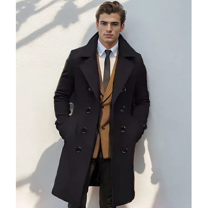 Herren Wollmantel Warm Stylish - IdealeKleiden