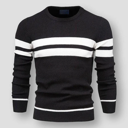 Striktpullover Herren Weich Gestreift