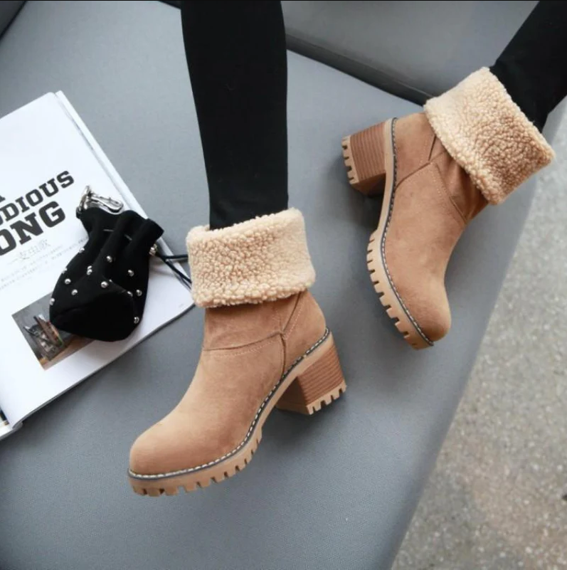 Warme Winterstiefel Wildleder Damen & Herren - IdealeKleiden