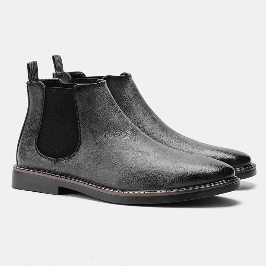 Herren Chelsea Stiefel Elegante Lederoptik