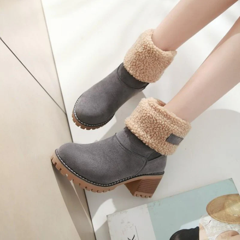 Damen Winterstiefel Warm Gefüttert Schnee
