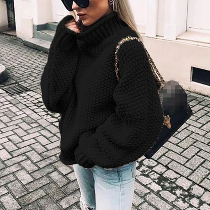 Leyna – Weich Rollkragen Pullover Damen