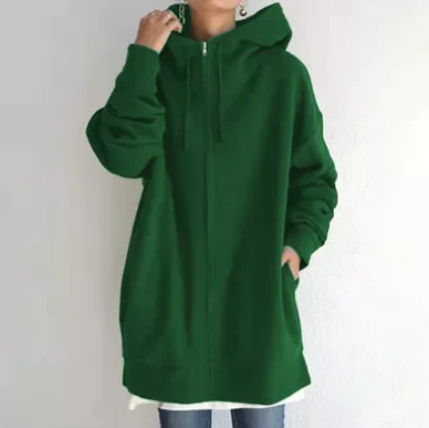 Damen Kapuzenpullover Reißverschluss Modern Style