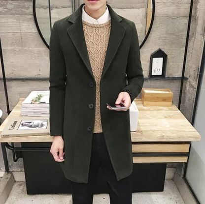 Herren Wollmantel Elegant Bürojacke