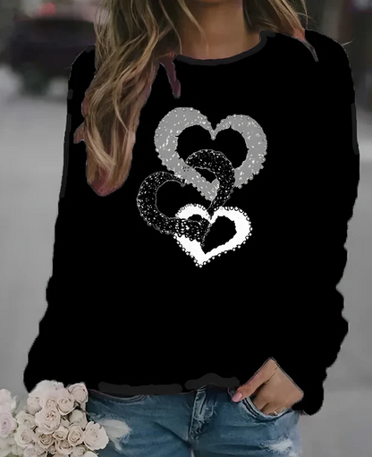 Weihnachtssweatshirt Kuschelig Winterlich Rot - IdealeKleiden