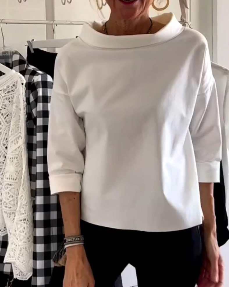 Kaschmir-Pullover Einfach Klassisch - IdealeKleiden
