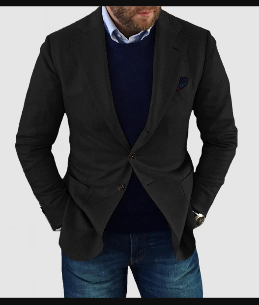 Herren Strickjacke Lässig Einfarbig Langarm
