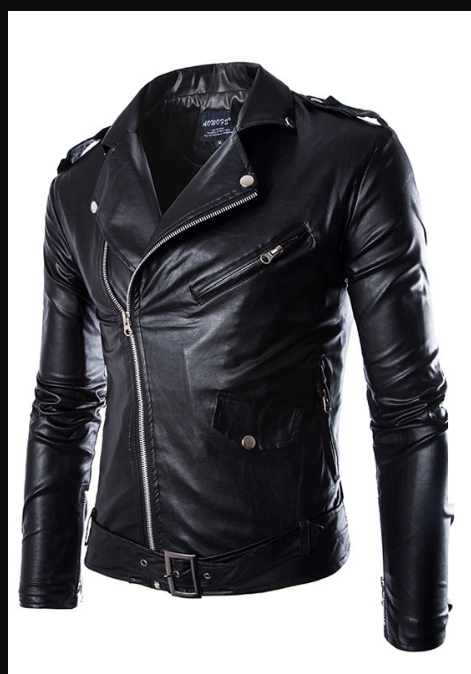 Leder-Motorradjacke Herren Sportlich