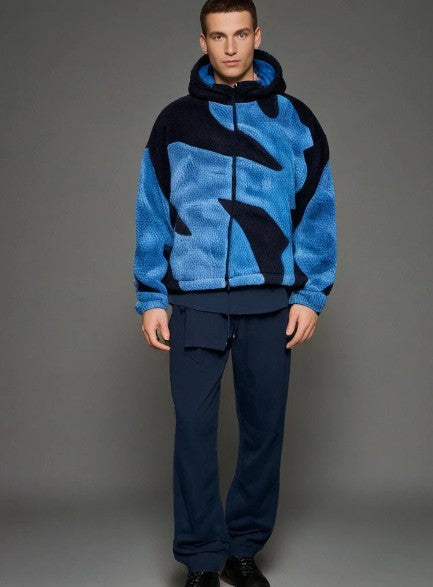 Herren Lammwolljacke Warm Reißverschluss
