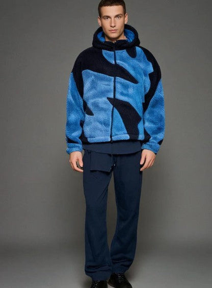 Herren Lammwolljacke Warm Reißverschluss