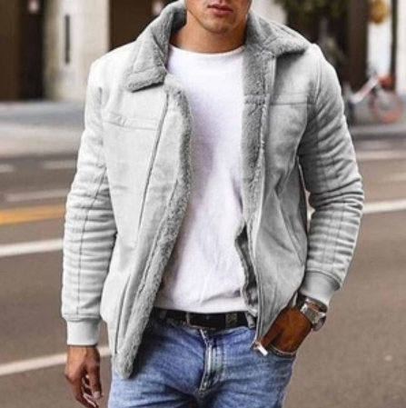 Herren Winterjacke Pelzgefüttert Gesteppt Gino