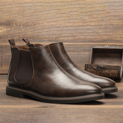Herren Chelsea Stiefel Elegante Lederoptik
