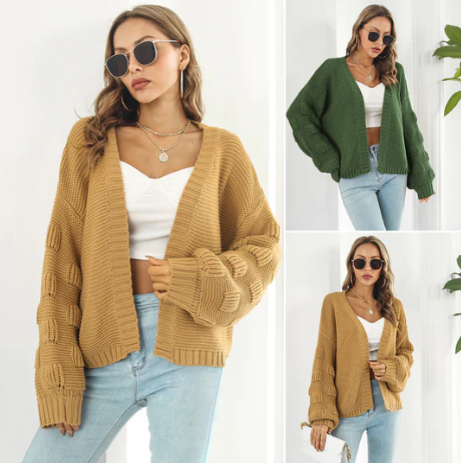 Langarm Cardigan Damen Elegant - IdealeKleiden