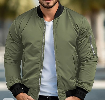 Herren Bomberjacke Schwarz Modern