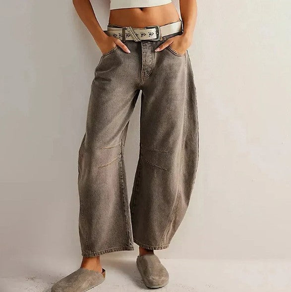 Stylische Frauenhose Weite Bein Damenhose