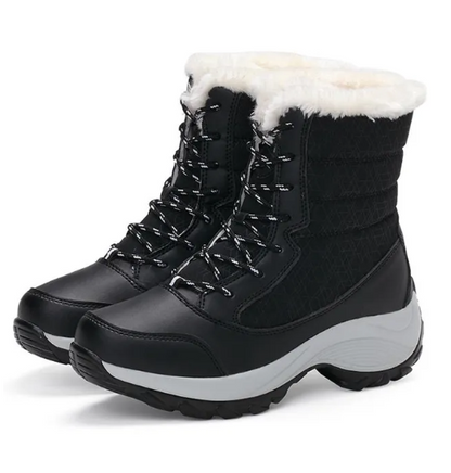 Warme Winterstiefel Plus Größe Pelzbesatz