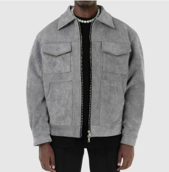 Lederjacke Herren Classic Biker Stil - IdealeKleiden