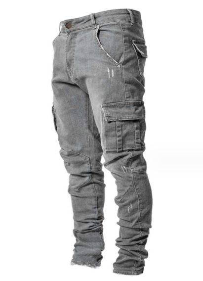 Schmale Herren-Cargohose Denim Slim Fit