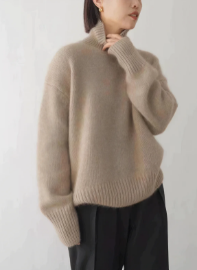 Weicher Kaschmir Rollkragen Pullover Damen