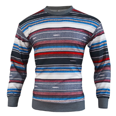 Herren Pullover Gerippt Rundhals