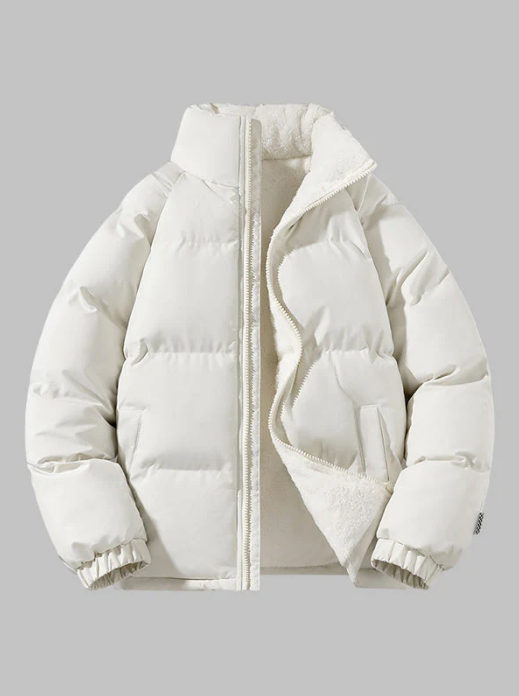 Warme Daunenjacke Fleece Gefüttert Damen