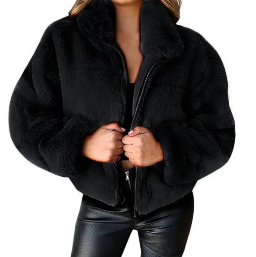 Damen Winterjacke Teddy Stylisch Warm
