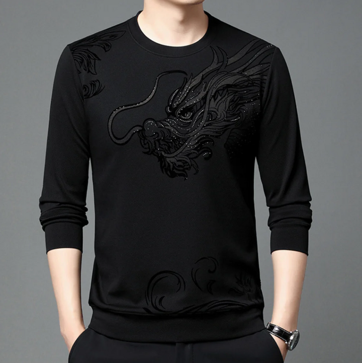 Bequemes Herren Sweatshirt Rundhals Ausschnitt