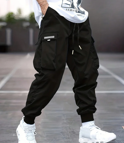 Schwarze Freizeithose Jogging Stil