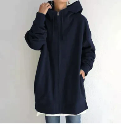 Damen Kapuzenpullover Reißverschluss Modern Style