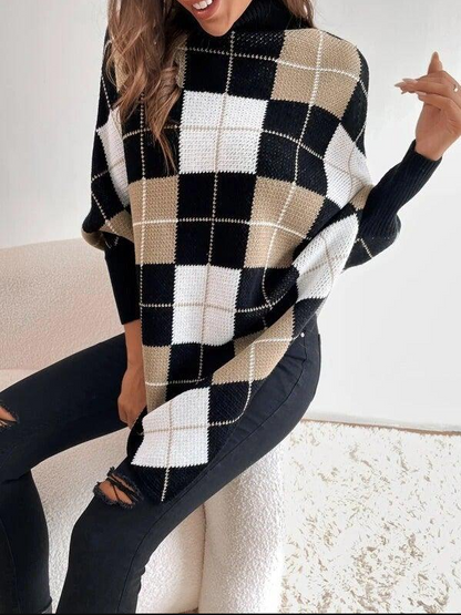 Lina | Damen Pullover Chic Hochhalsschluss