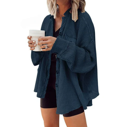 Klassische Cordjacke mit Kapuze Baumwolle