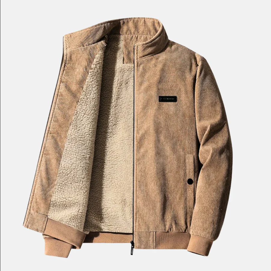 Herren Cordjacke Retro Stil Lässig