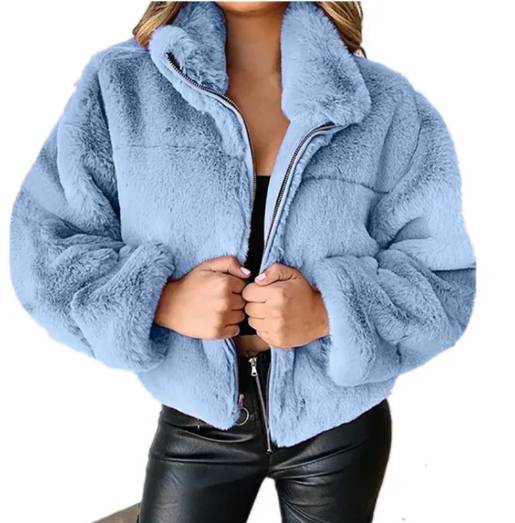 Damen Winterjacke Teddy Stylisch Warm
