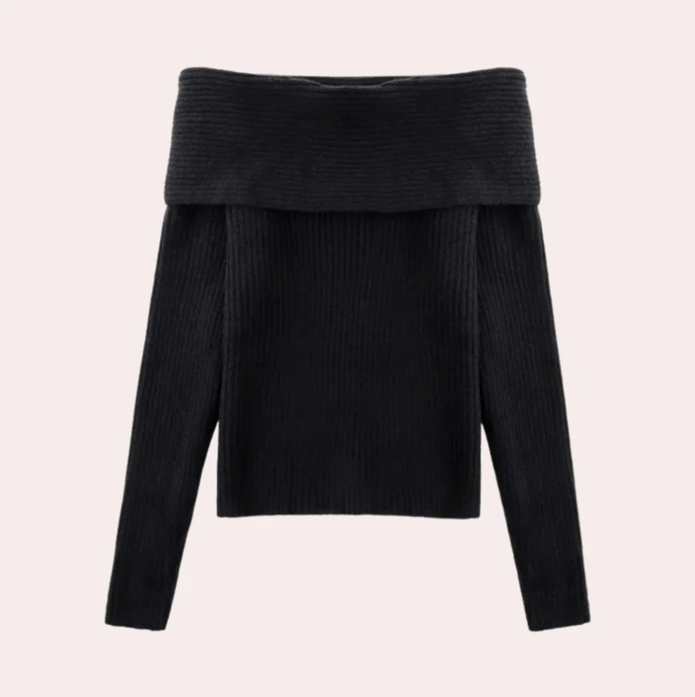 Damen Pullover Off Shoulder Elegantes Design