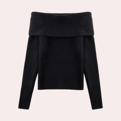 Damen Pullover Off Shoulder Elegantes Design