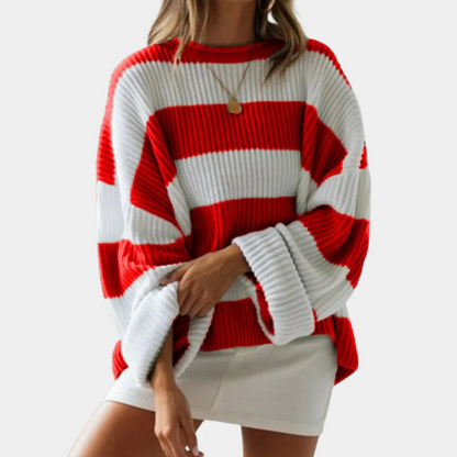 Damenpullover Groß Streifen Modern Komfort