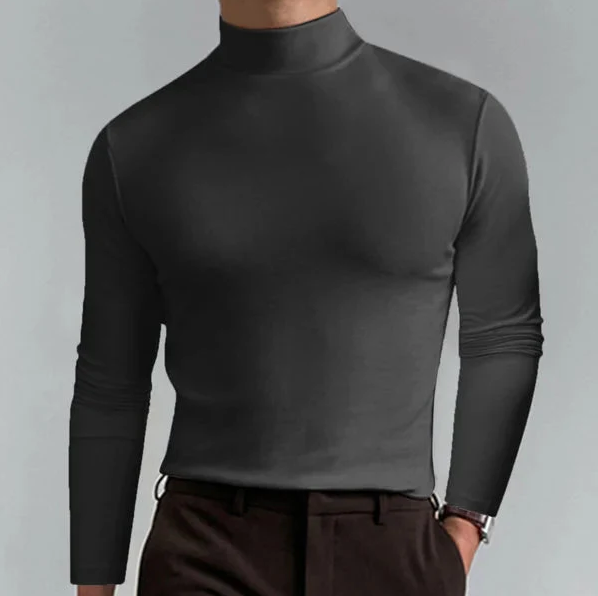 Slim Fit Rollkragen Pullover Langarm