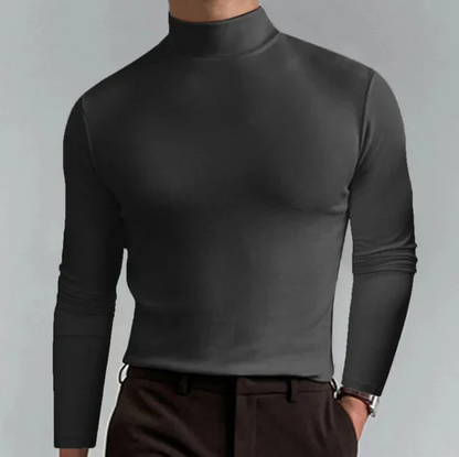 Slim Fit Rollkragen Pullover Langarm