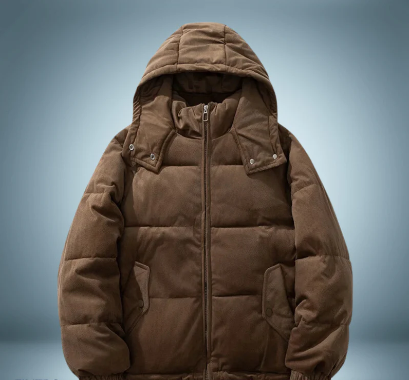 Warme Daunenjacke Kapuze Damen