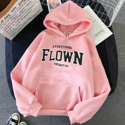 Modischer Damen Pullover Kapuze Aufdruck Trendy