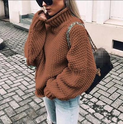 Leyna – Weich Rollkragen Pullover Damen