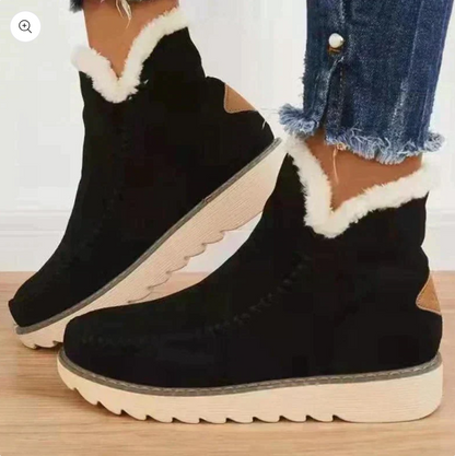 Stilvolle Lederstiefel Damen Warm Futter