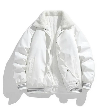 Herren Winterjacke Sherpa Fellkragen Warm Isoliert