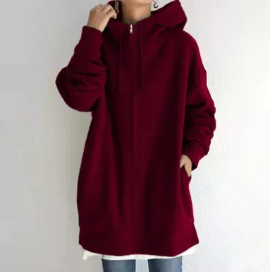 Damen Kapuzenpullover Reißverschluss Modern Style