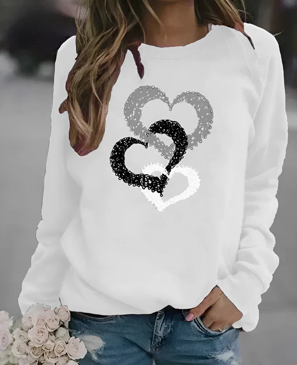 Weihnachtssweatshirt Kuschelig Winterlich Rot