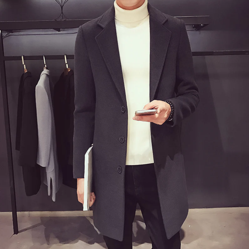 Herren Wollmantel Elegant Bürojacke